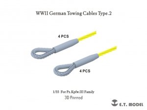 E.T. Model P35-311 WWII German Towing Cables Type.2 ( 3D Print ) 1/35
