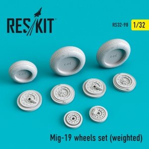 RESKIT RS32-0098 MIG-19 WHEELS SET (WEIGHTED) 1/32