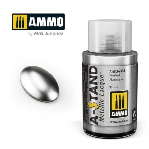 Ammo of Mig 2304 A-STAND Polished Alumimium 30ml