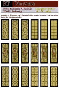 RT-Diorama 35855 Printed Accessories: Lead-glass windows 1/35