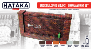 Hataka HTK-AS45 Brick buildings ruins diorama paint set (6x17ml)