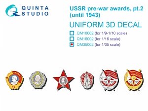 Quinta Studio QM35002 USSR pre-war awards, pt2 (until 1943) 1/35
