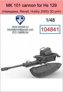 Omask 104841 MK 101 cannon for Hs 129 1/48