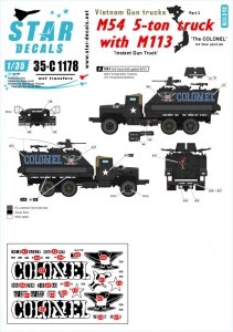 Star Decals 35-C1178 Vietnam Gun Trucks 3 1/35