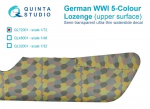 Quinta Studio QL72001 German WWI 5-Colour Lozenge (upper surface) 1/72