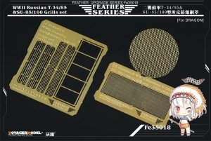 Voyager Model FE35018 WWII Russian T-34/85 & SU-85/100 Grills Set (For Dragon) 1/35