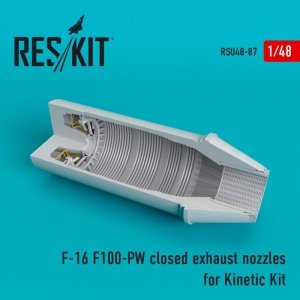 RESKIT RSU48-0087 F-16 (F100-PW) closed exhaust nozzle for Kinetic kit 1/48