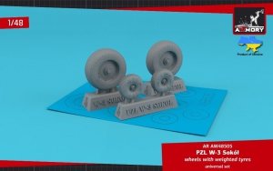 Armory Models AW48505 PZL W-3 Sokół wheels w/ weighted tyres 1/48