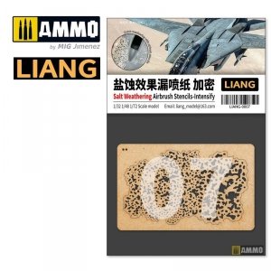 Liang 0007 Salt Weathering Effects Airbrush Stencils (Intensive)