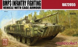 Modelcollect UA72055 BMP3 INFANTRY FIGHTING VEHICLE WITH CAGE ARMOUR (1:72)