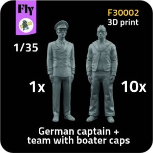 Fly F30002 1x German captain + 10x sailor figures with boater caps 1/35
