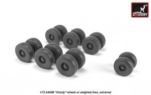 Armory Models AW72506 A400M Grizzly wheels w/ weighted tires 1/72