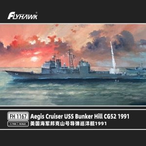 FlyHawk Model FH1167 Aegis Cruiser USS Bunker Hill CG-52 1991 1/700