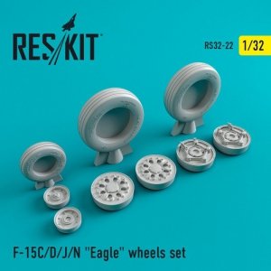 RESKIT RS32-0022 F-15 (C/D/J/N) Eagle resin wheels 1/32