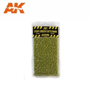 AK Interactive AK8118 LIGHT GREEN TUFTS 6MM