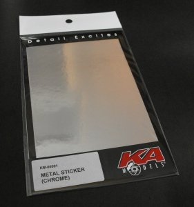 KA Models KM-00001 Metal Sticker – Chrome 190 x 122mm