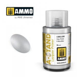 Ammo of Mig 2350 A-STAND Grey Primer & Microfiller 30ml