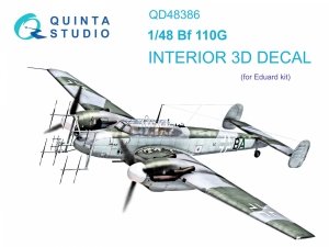 Quinta Studio QD48386 BF 110G 3D-Printed & coloured Interior on decal paper (Eduard) 1/48