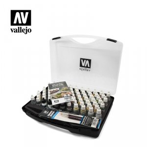 Vallejo 70173 Military Model Color Set with Plastic Storage Case