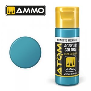 AMMO of Mig Jimenez 20113 ATOM COLOR Green Blue 20ml