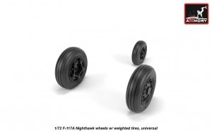 Armory Models AW72325 F-117A Nighthawk wheels w/ weighted tires 1/72