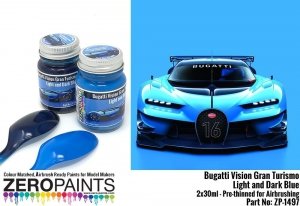 Zero Paints ZP-1497 Bugatti Vision Gran Turismo - Light and Dark Blue Paint Set 2x30ml