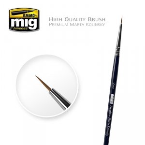 AMMO of Mig Jimenez 8600 5/0 PREMIUM MARTA KOLINSKY ROUND BRUSH