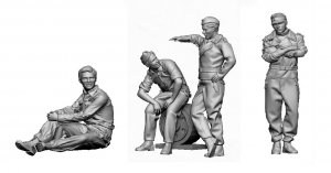 Glowel Miniatures 72006 PzKpfw III Crew Resting (4 Figures, 3D Printed) 1/72