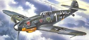 A-Model 72125 Messerschmitt Bf-109 F-4 German IIWW Fighter 1:72