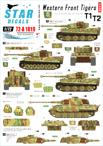 Star Decals 72-A1019 Western Front Tigers # 1 1/72
