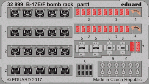 Eduard 32899 B-17E/ F bomb rack 1/32 HK MODELS
