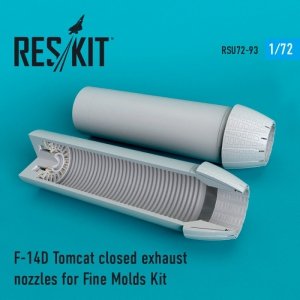 RESKIT RSU72-0093 F-14D Tomcat closed exhaust nozzles for Fine Molds 1/72