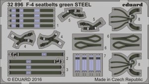 Eduard 32896 F-4 seatbelts green STEEL 1/32