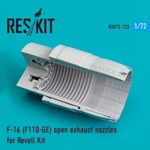 RESKIT RSU72-0123 F-16 (F110-GE) open exhaust nozzles for Revell 1/72