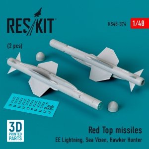 RESKIT RS48-0374 Red Top missiles (2pcs) (3D Printed) 1/48