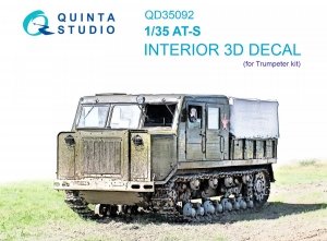 Quinta Studio QD35092 AT-S 3D-Printed & coloured Interior on decal paper (Trumpeter) 1/35