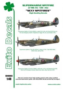 Exito ED48003 DECALS Sexy Spitfires - Supermarine Spitfire LF Mk Vb - VIII - IXe 1/48