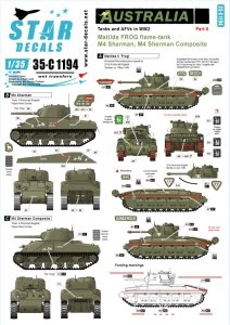 Star Decals 35-C1194 Australia Tanks and AFVs # 6 1/35