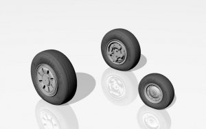 Armory Models AW48314 F-22 Raptor wheels w/ weighted tyres 1/48