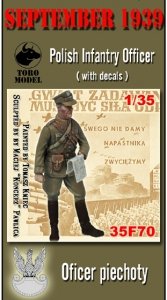 Toro 35F70 Wrzesień 1939 - Oficer piechoty Figurka wraz z kalkomanią 1/35