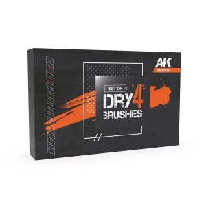 AK Interactive AKB103 SET OF 4 DRY BRUSHES