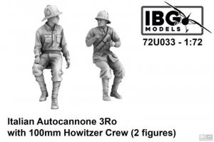 IBG 72U033 Italian Autocannone 3Ro with 100mm Howitzer Crew (3d printed set - 2 figures) 1/72