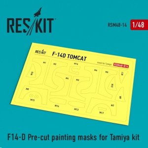RESKIT RSM48-0014 F-14D Pre-cut painting masks for Tamiya Kit 1/48