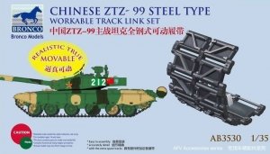 Bronco AB3530 Chinese Type ZTZ-99 MBT Steel Workable Track Link Set 1/35