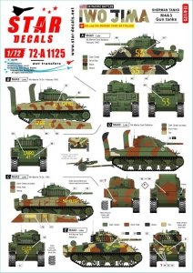 Star Decals 72-A1125 US PACIFIC WARS - IWO JIMA USMC Sherman tanks 1/72