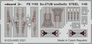 Eduard FE1155 Su-27UB seatbelts STEEL for GREAT WALL HOBBY 1/48