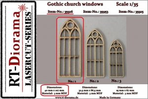RT-Diorama 35916 Gothic church windows No.1 1/35
