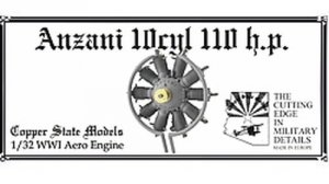 Copper State Models E32-006 Anzani 10 cyl 110hp 1:32