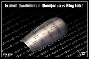 Uschi 1033a German Duraluminum Manufacturer Alloy Codes MINI 1/32