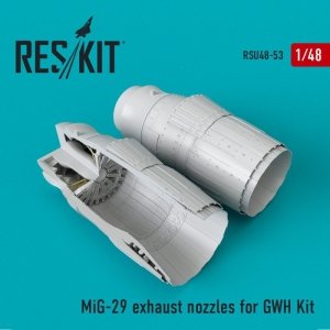 RESKIT RSU48-0053 MiG-29 exhaust nozzles for Great Wall Hobby kit 1/48